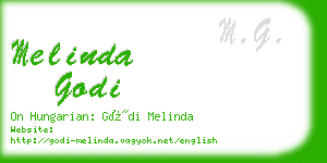 melinda godi business card